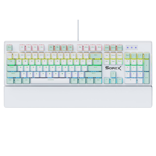 Factory Direct Full-Size Wired Office & Gaming Mechanical Keyboard Red & Blue Switches