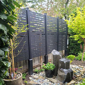 Protection de clôture de jardin privé sculpté en aluminium vinyle Composite bricolage intimité jardin fer sculpture sur bois treillis - Product Image 6