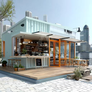 บ้านสำเร็จรูปเหล็กแบบกำหนดเองได้ ห้องคอนเทนเนอร์สำหรับสำนักงานเคลื่อนที่ ร้านกาแฟและชา บ้านคอนเทนเนอร์สำเร็จรูปแบบแพ็คสำเร็จ - Product Image 3