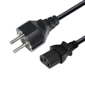3 Prong Euro AC Cords Laptop Adapter Power Cord C13 Connector Power Cable EU Plug for Game Player Camera Printer