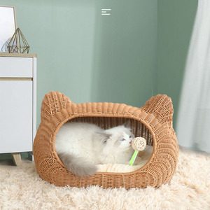 Tay Dệt Thân Thiện Với Môi Mây Mở Dễ Thương Thiết Kế Ấm Áp Siêu Mềm <span class=keywords><strong>Sofa</strong></span> Chơi Pet Nhà Mèo Giường Cho Vật Nuôi Trong Nhà Ngủ - Product Image 2