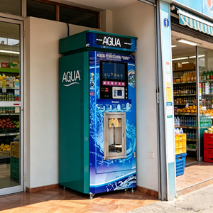 Máquina Expendedora de Agua y Hielo Inteligente 2 en 1 para la UE, Operación Autónoma 24h, Código QR Múltiple, Monedas, Autoservicio, Agua Automática - Product Image 1