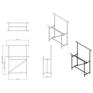 Expositor de Ropa Metálico Industrial Tipo H para Tiendas y Comercios - Product Image 3