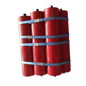 中国托辊厂供应用于皮带输送系统的红色蓝色黄色平带惰轮皮带轮滚筒