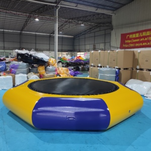 Phổ biến công viên nước <span class=keywords><strong>Inflatable</strong></span> nổi nước <span class=keywords><strong>Trampoline</strong></span> với Slide cho công viên giải trí - Product Image 5