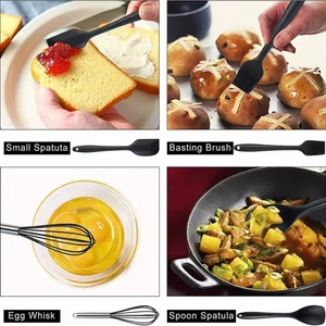 Household Kitchen Cooking Utensils Spatula Spoon Turner Set Heat-resistant <b>Silicone</b> Kitchen Utensils with Bucket - Product Image 4