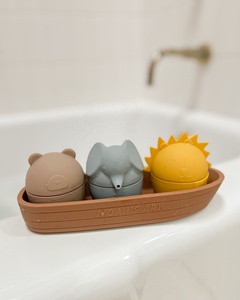 Nouveau 2023 CPC Approbation Silicone Noah's <span class=keywords><strong>Ark</strong></span> Boat Toys, Silicone Boat Bath toys BPA FREE - Product Image 2