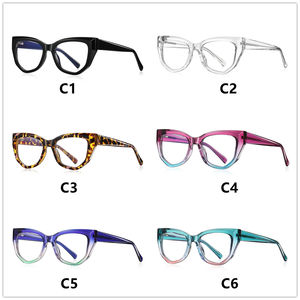 Lunettes tendance pour femmes et filles, monture Tr90, verres anti-lumière bleue, forme œil de chat, insert en alliage vert rose, pour ordinateur - Product Image 6