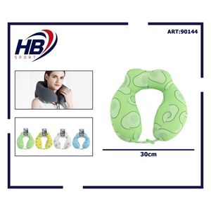 Hb Sport <b>U</b>-<b>Shaped</b> Travel <b>Pillow</b> 30cm Green Printed Neck Support For Kids And Adults - Product Image 3