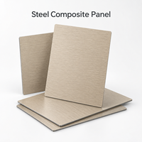 Panneau composite en acier gris recouvert de PVDF, 4 mm, 1220x2440 mm, pour la rénovation de façades extérieures