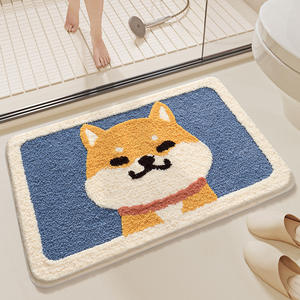 DaiRui Cartoon Dog Design Polyester Long Pile Shaggy Teppich Bade matte Tufted rutsch feste Boden matte - Product Image 1