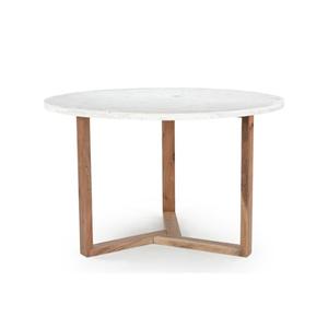 Table basse en bois de manguier massif de style moderne, design brun avec marbre de qualité supérieure, meuble de salon écologique mobile - Product Image 2
