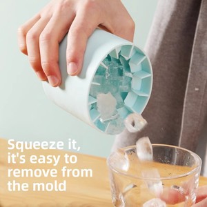 Silicone Ice Cube Tray – Cylindrical Ice Mold, BPA Free, Non-stick, Flexible – Ice Storage Box Included, <b>Quick</b> Freezing, Stackab - Product Image 5