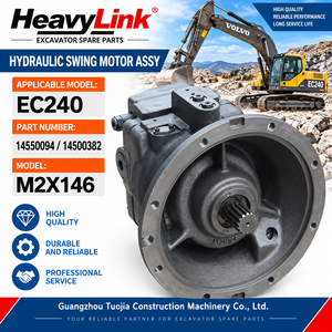 Motor Hidráulico de Giro para Excavadora, Repuesto para Volvo EC240 Modelo M2X146, Número de Pieza 14550094 14500382 - Product Image 5