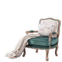Canapé en tissu et PU de style pastoral rétro, luxe léger, style campagnard, américain, européen, français, avec accoudoirs, fauteuil simple ou double décontracté