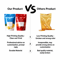 Hangende Doypack Mono PE gedroogde mango stand-up pouch met hersluitbare ritssluiting en folie voor supermarkt snackrekken en retailpresentatie