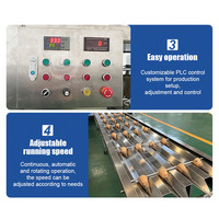 Chaîne de production entièrement automatique de mini-cornets de gaufres chauffés au gaz et de cornets de crème glacée roulés en sucre