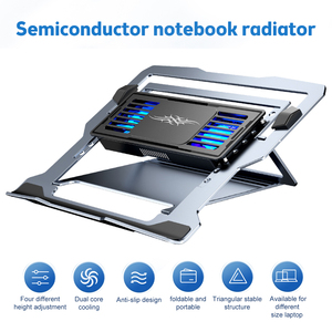 Ruimaite D20 chuyên nghiệp Dualcore làm mát máy tính xách tay mát hỗ trợ máy tính bảng tản nhiệt gió + bán dẫn phổ Kích thước máy tính xách tay - Product Image 3