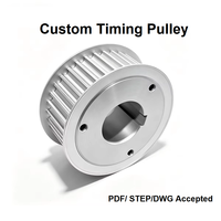 Poulies de distribution en aluminium 8M 20T 30T 32T 40T 48T 50T 60T avec alésage de 1 pouce (25 mm) et largeur de 40 mm, avec moyeu d'extension, pour courroies de distribution HTD 8M