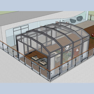 Kits de véranda modernes Angel Brand à prix abordable, packs de véranda DIY complets avec toiture en verre trempé transparent et mobilier - Product Image 6