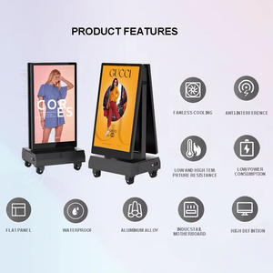 จอแสดงผล LCD แบบพกพาสองด้าน ขนาด 43 นิ้ว พร้อมล้อเลื่อน เครื่องเล่นวิดีโอ HD อัจฉริยะ สำหรับโปรโมชั่น - Product Image 6