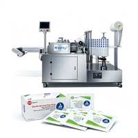 Machine de préparation de tampons alcoolisés à 4 voies entièrement servo YF-04000S-4 du fabricant, 400-600 pièces/min, dosage précis de liquide 0,2-6g sur quatre côtés