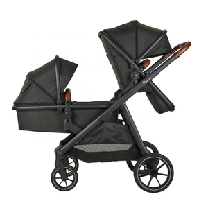 Poussette double tandem pliable 3 en 1 pour jumeaux, avec <span class=keywords><strong>nacelle</strong></span> et landau, pour nouveau-né, bébé et tout-petit - Product Image 5