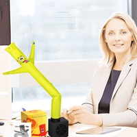 Tube d'air d'homme dansant de ciel de bureau de vent avec la main ondulante pour des cabinets de publicité petit danseur gonflable de Cellphoneair