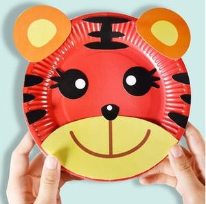 Paquet de matériel créatif de pâte de bricolage, <span class=keywords><strong>maternelle</strong></span> bébé enfants jouets de peinture d'assiette en papier faits à la main - Product Image 2