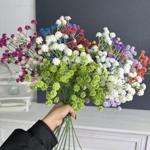 Fleurs artificielles Jinxi Baby's Breath, 108 têtes, en silicone souple, bouquet de mariage, décoration de la maison - Product Image 1