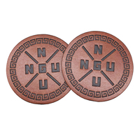 LOGO Chapeau en cuir PU Patch Soft Debossed Etiquette en cuir personnalisée pour vêtements Sacs à main Jeans Garment