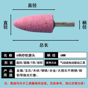 Meule cylindrique rose revêtue pour métaux ferreux, tête de polissage pour perceuse électrique - Product Image 4