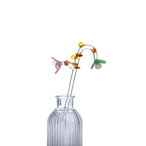 Agitatore di fiori di cristallo di alta qualità bastoncini di caffè per agitare il vetro