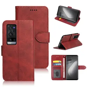 Custodia a portafoglio in pelle custodia a vibrazione per telefono con magnete magnetico forte per Vivo V7 V5 Plus V20 V17 Pro V19 V15 V11 V11i V3 Max