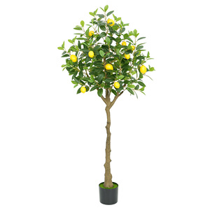 Nordique grand <span class=keywords><strong>citronnier</strong></span> simulé Orange arbre décoration intérieure plante verte bonsaï décoration de la maison sol faux arbre - Product Image 6