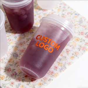 แก้วพลาสติก PP แบบใช้ครั้งเดียว ผนังเดี่ยว ขนาด 12 ออนซ์ 14 ออนซ์ เส้นผ่านศูนย์กลาง 90 มม.  รับทำโลโก้ สำหรับน้ำผลไม้และกาแฟ - Product Image 2