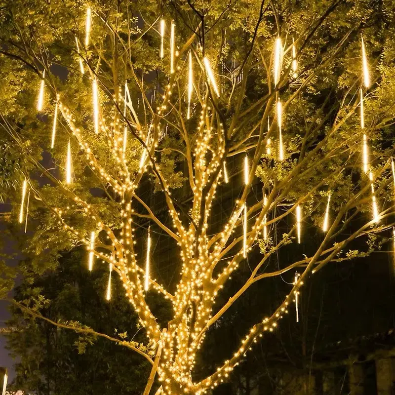 Impermeável Rua Cortina Luzes Árvore Decorações 8/10/16 Tubos Meteor Shower Luzes Led Natal String Light