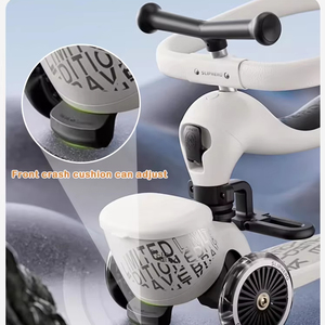 Patinete Plegable para Niños con Ruedas Grandes de PU con Luces, Patinete Magnético Silencioso de 3 Ruedas para Niños Pequeños - Product Image 1