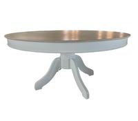 Meuble d'Entrée Coiffeuse Demi-Ronde avec Tiroir Table Console Vintage Blanche
