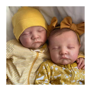 20 inç otantik silikon yeniden doğmuş yürümeye başlayan bebek Twins gerçekçi amerikan yeniden uyku kız bebek - Product Image 1