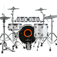 Kit de batterie électronique de luxe à double couche, édition argent 2025, instrument de percussion - Compatible avec le mode Lightning Coach