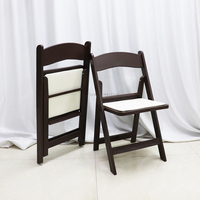 Chaises de jardin d'extérieur en gros, chaises pliantes en résine marron et blanche, style Wimbledon, français, japonais, pour événements et fêtes