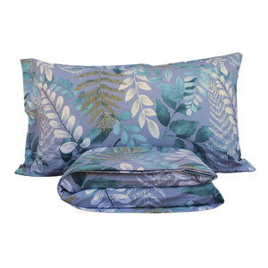 Ensemble de housse de couette 100% coton FOGLIA italien Queen 250x200cm - Product Image 1