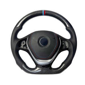 Volante Deportivo Personalizado de Fibra de Carbono Negra y Cuero para <span class=keywords><strong>BMW</strong></span> F30 F35 <span class=keywords><strong>320</strong></span> 325 330 y M3 - Product Image 2