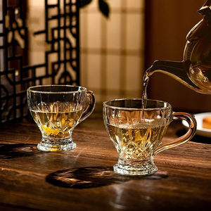 Set Professionale di Tazze da Tè in <span class=keywords><strong>Vetro</strong></span> con Piattino, Forma a Cuore, Tazze Trasparenti per Espresso e Caffè con <span class=keywords><strong>Piattini</strong></span> - Product Image 6