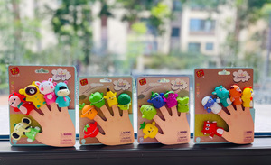 Marionetas <span class=keywords><strong>de</strong></span> mano y <span class=keywords><strong>de</strong></span> dedo <span class=keywords><strong>de</strong></span> vinilo Yuglow con forma <span class=keywords><strong>de</strong></span> animales, juguetes educativos tempranos para niños, bebés, accesorios para contar historias en el jardín <span class=keywords><strong>de</strong></span> infantes - Product Image 6