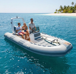 Bote RIB de 4.8m Directo de Fábrica, Personalizable, <span class=keywords><strong>Casco</strong></span> de FRP de 480mm, Tubos de Hypalon/PVC Orca, Bote Inflable Rígido para Pesca y Deportes de Velocidad - Product Image 3