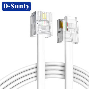 <span class=keywords><strong>RJ11</strong></span> 4P4C 6p6c câble de Modem <span class=keywords><strong>Internet</strong></span> haute vitesse cordon téléphonique 6 fils noir mâle à mâle <span class=keywords><strong>rj11</strong></span> câble téléphonique - Product Image 4