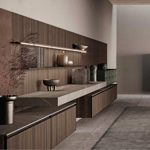 Mueble de TV de Pared para Sala de Estar, Diseño Moderno, Duradero, Resistente a la Decoloración, Personalizable, Ecológico, Ajustable, con Soporte de Madera - Product Image 5