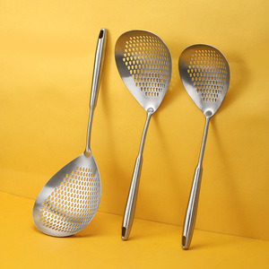 Cuillère à fentes en acier inoxydable 304 Jieyang, grande taille, pour nouilles, boulettes, viande, ustensile de cuisine domestique - Product Image 5